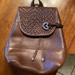 Brighton small leather backpack purse